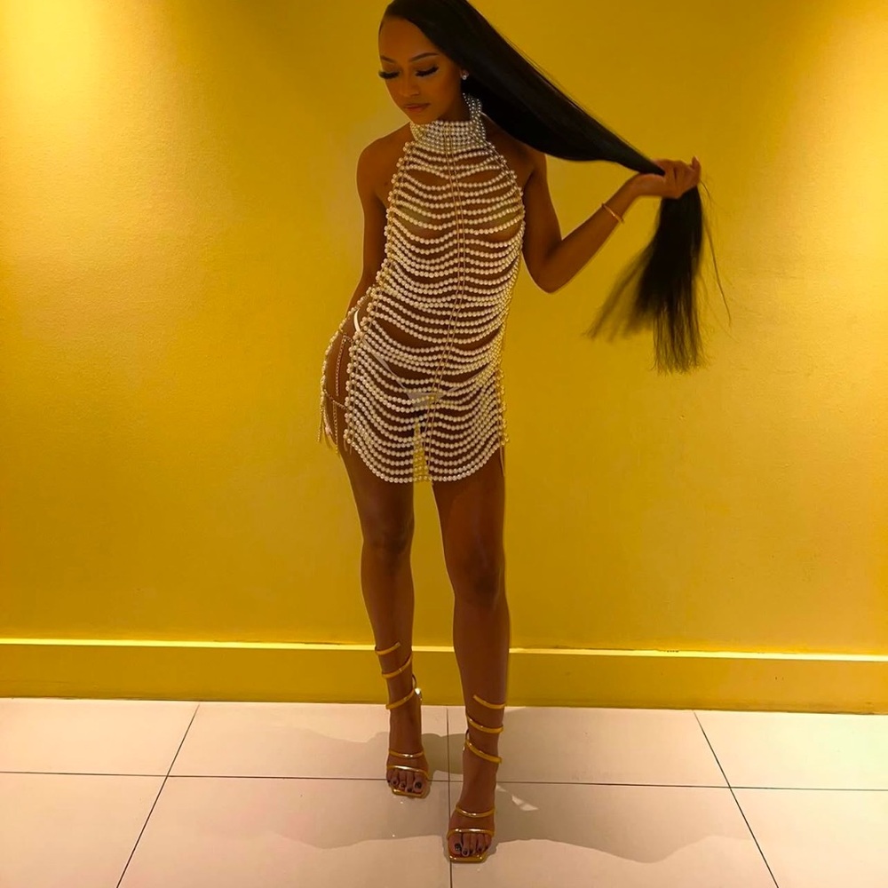 Pearl mini dress